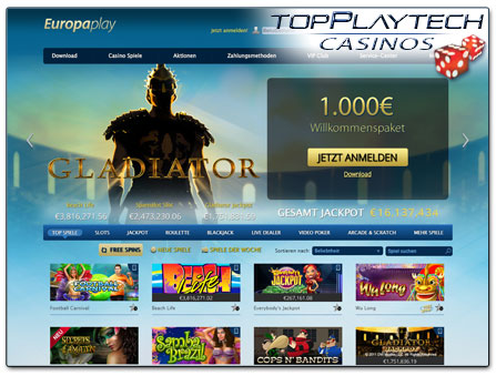 Europaplay Casino Webseite