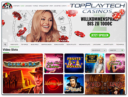 ZodiacBet Casino mit Novoline Games