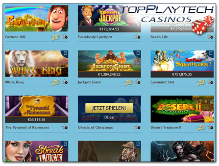 Playtech Sofortspiele im Web Browser