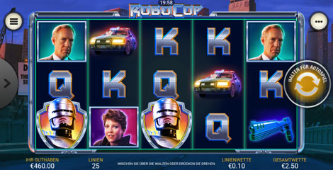 Robocop Spielautomat auf dem Handy