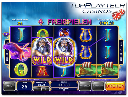 Playtech King of Olympus online Slot Freispiele